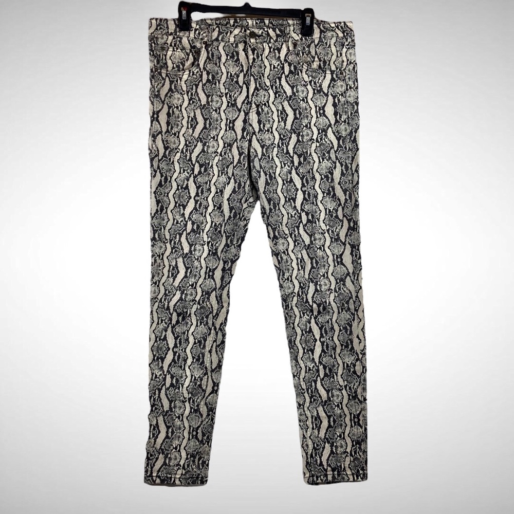 Wild Fable Women Snake Skin Skinny Stretch Pants High Rise Denim Sz 14